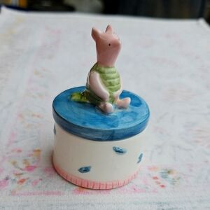Classic Pooh Piglet Charpente Ceramic Trinket Box